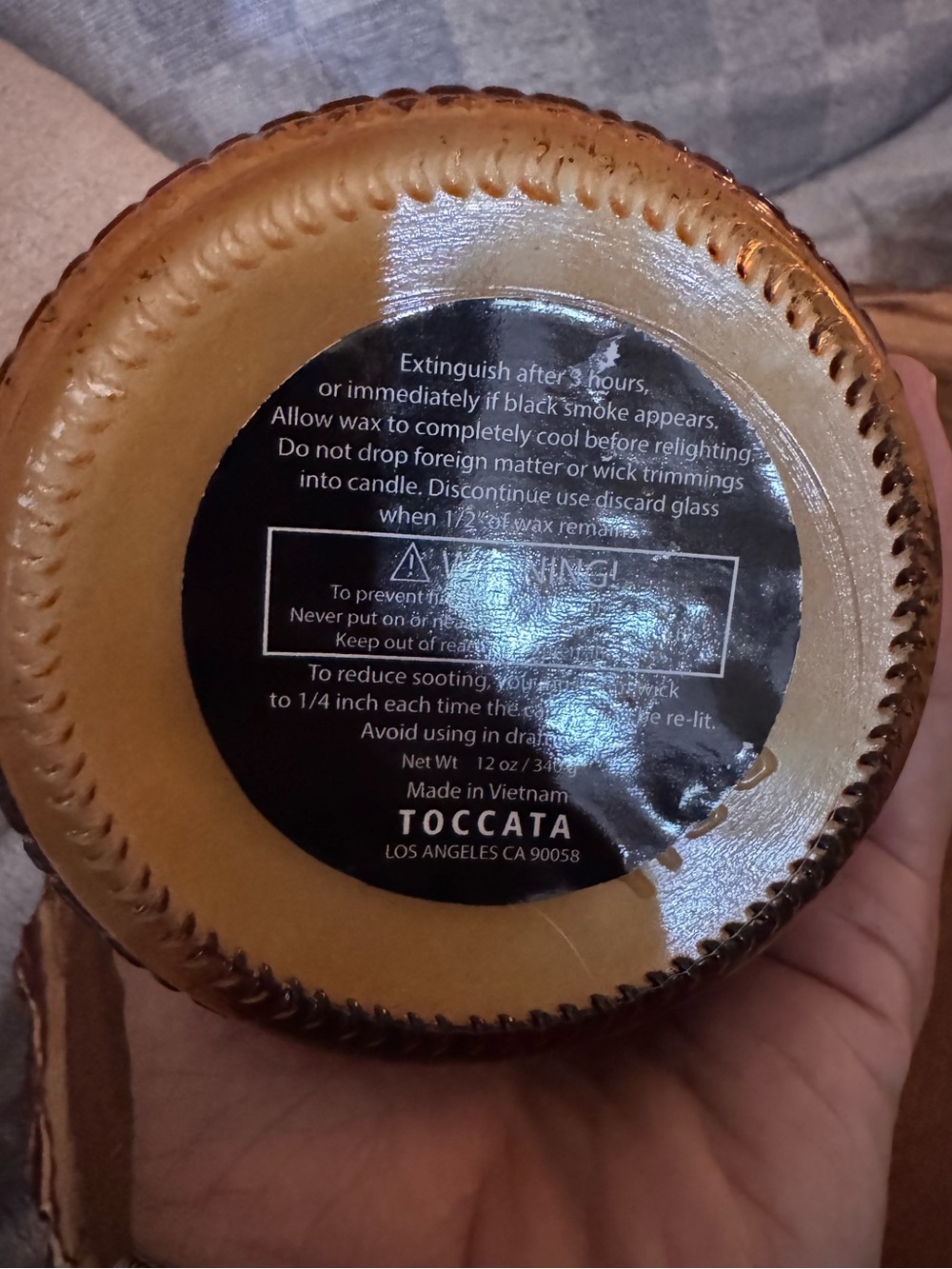 Toccata Sandalwood Scented Candle - Amber Jar - Picture 5 of 5